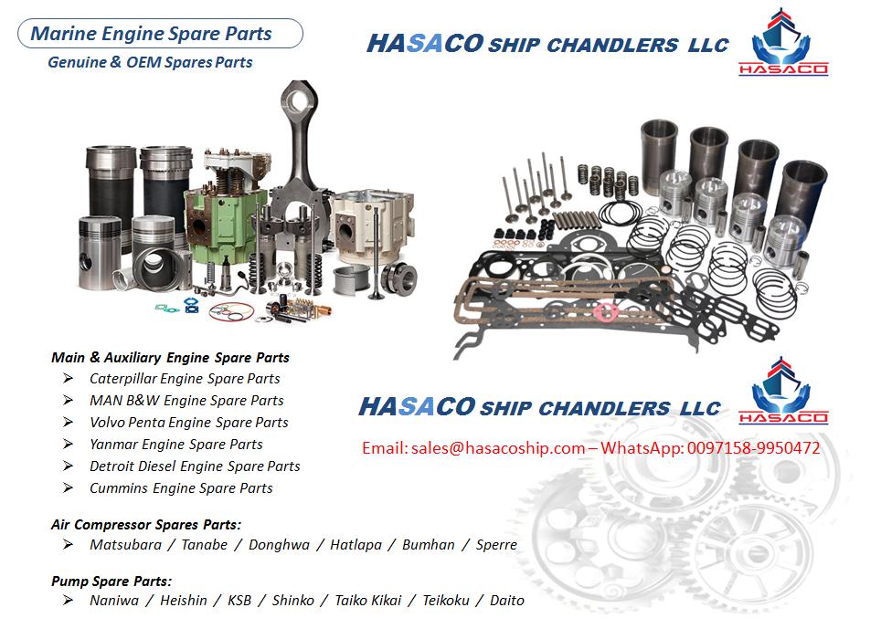 Hasaco Ship Chandler 15, Marine Store Ship Spare Parts Supply Dubai