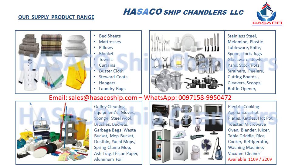 Hasaco Ship Chandler 2, Marine Store Ship Supply Dubai