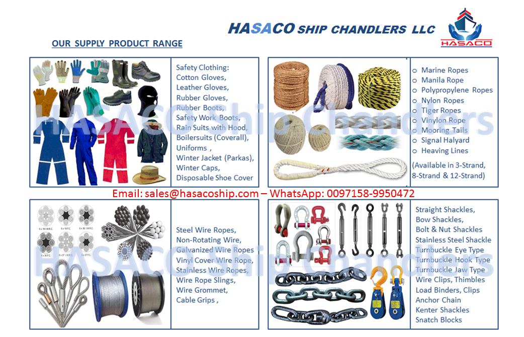Hasaco Ship Chandler 3, Marine Store Ship Supply Dubai