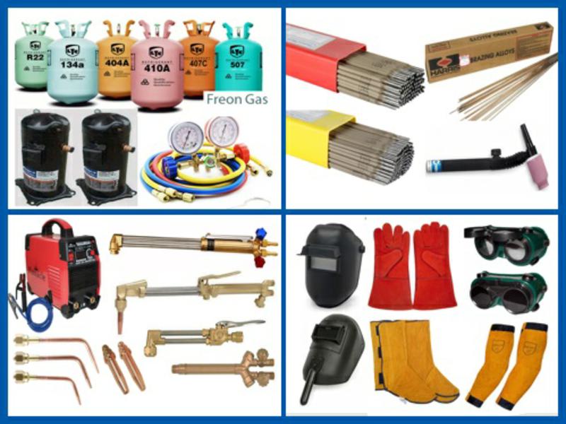 Welding Equipment, Freon Gas, Welding Torch, Electrode, Compressor